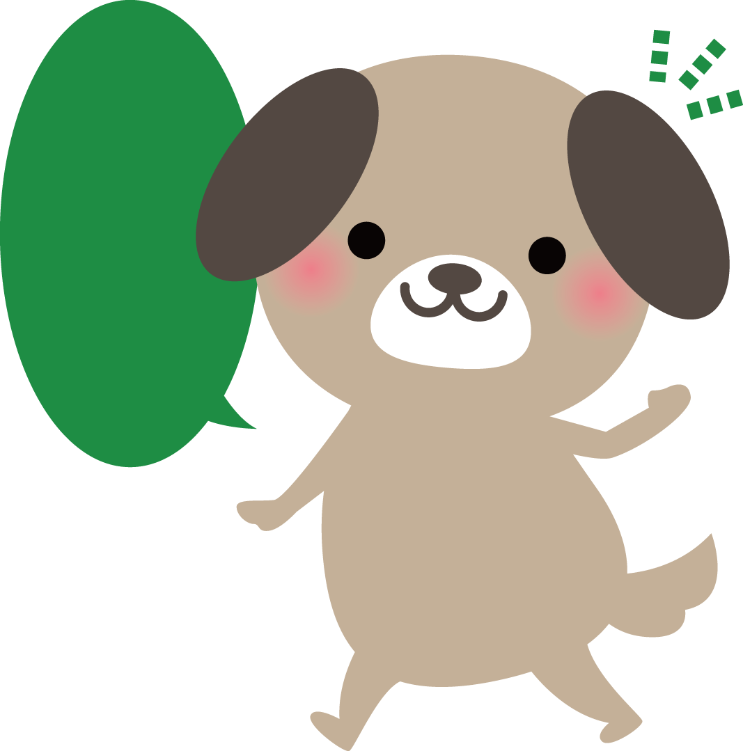 犬 いらっしゃいませ 動物イラストに写真・文字を入れる