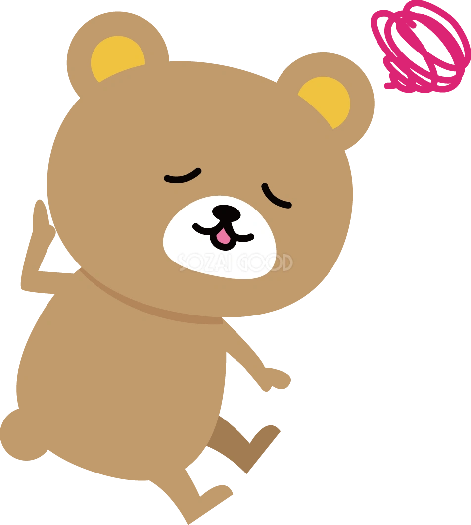 くま  困る 動物イラスト