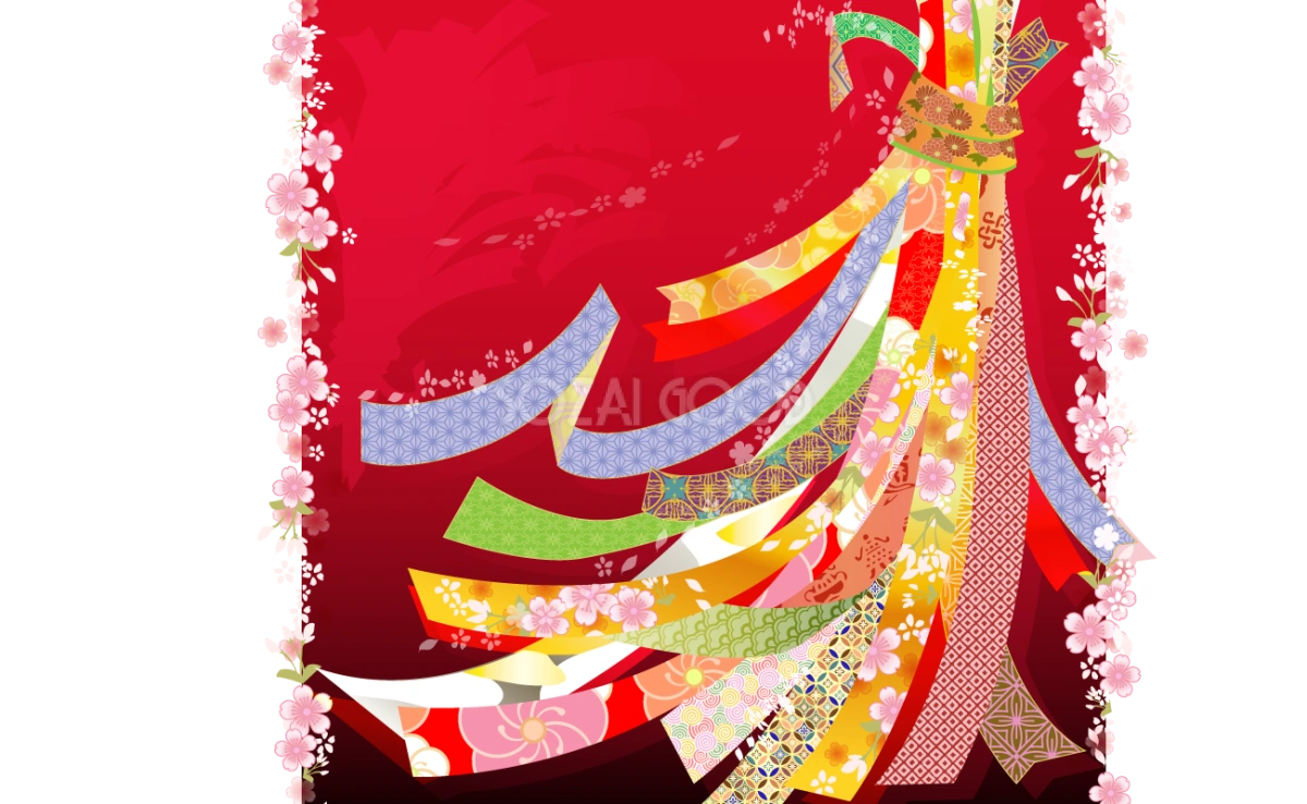 着物(生地)背景 無料背景イラスト