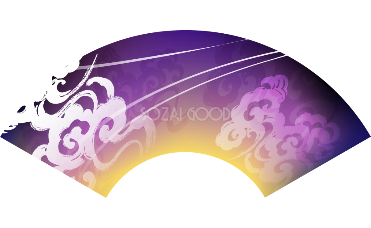 和風センスでくり抜かれた 無料背景イラスト／夏18007