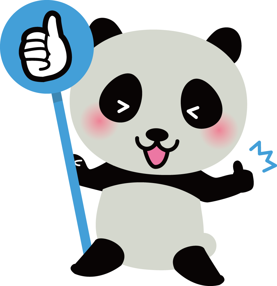 パンダ GOOD 動物イラストに写真・文字を入れる