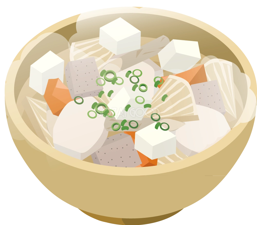 けんちん汁 食べ物 無料イラスト