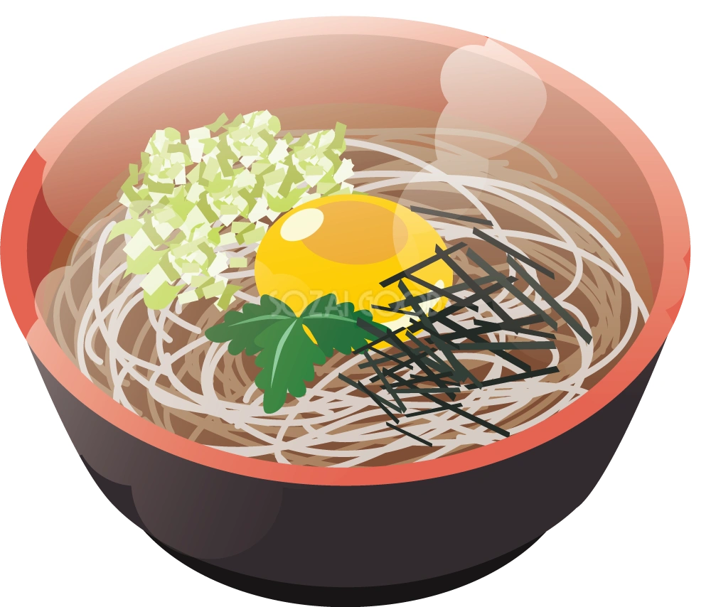 そば 食べ物 無料イラスト