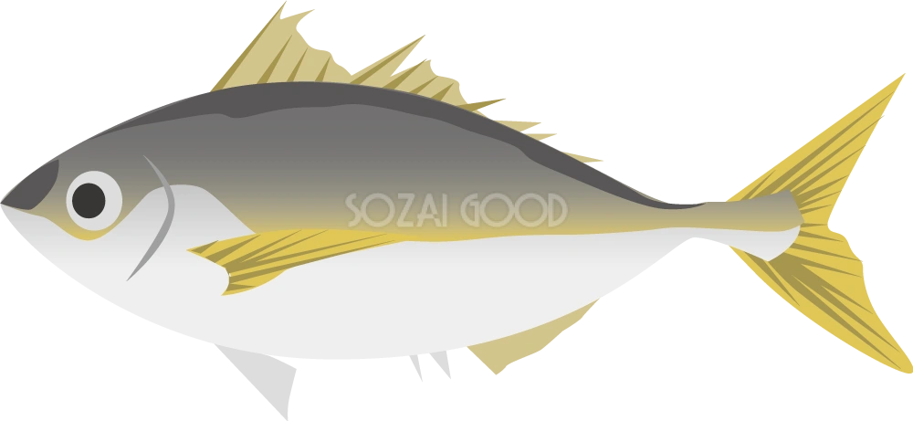 アジ 無料魚イラスト