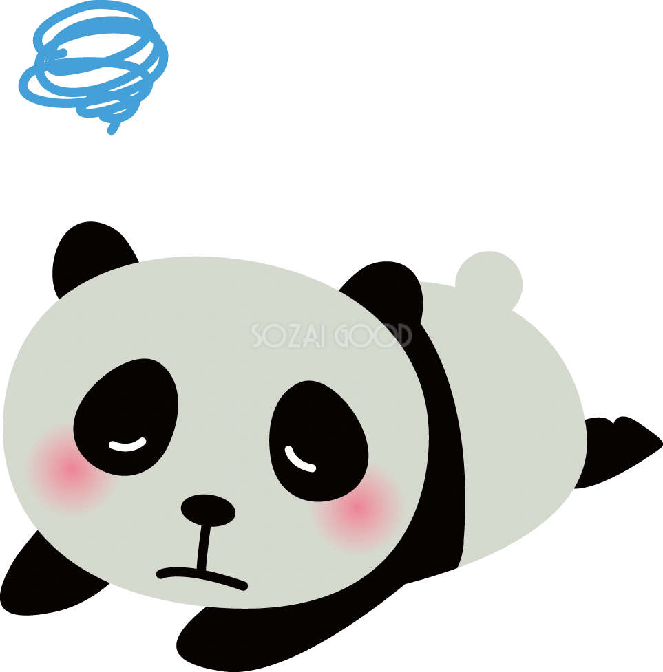 パンダ 困る 動物イラスト