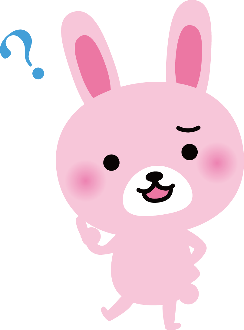 うさぎ 考える 動物 無料イラストに写真・文字を入れる