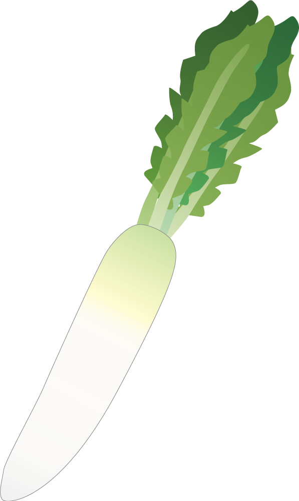 だいこん 野菜イラストに写真・文字を入れる
