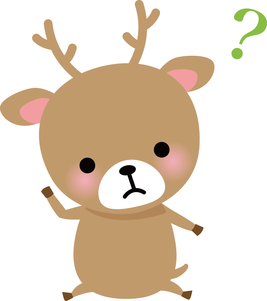 鹿 考える 動物 無料イラストに写真・文字を入れる