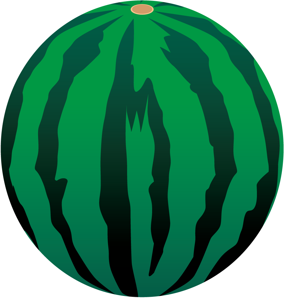 すいか 野菜イラストに写真・文字を入れる
