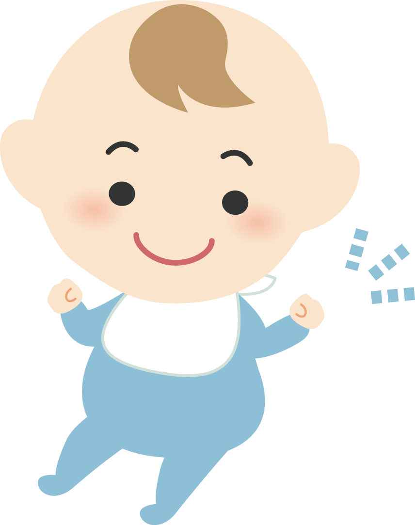 赤ちゃん ガッツポーズ 人 無料イラストに写真・文字を入れる