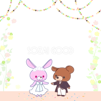 うさぎのフレーム枠イラスト無料フリー 素材good