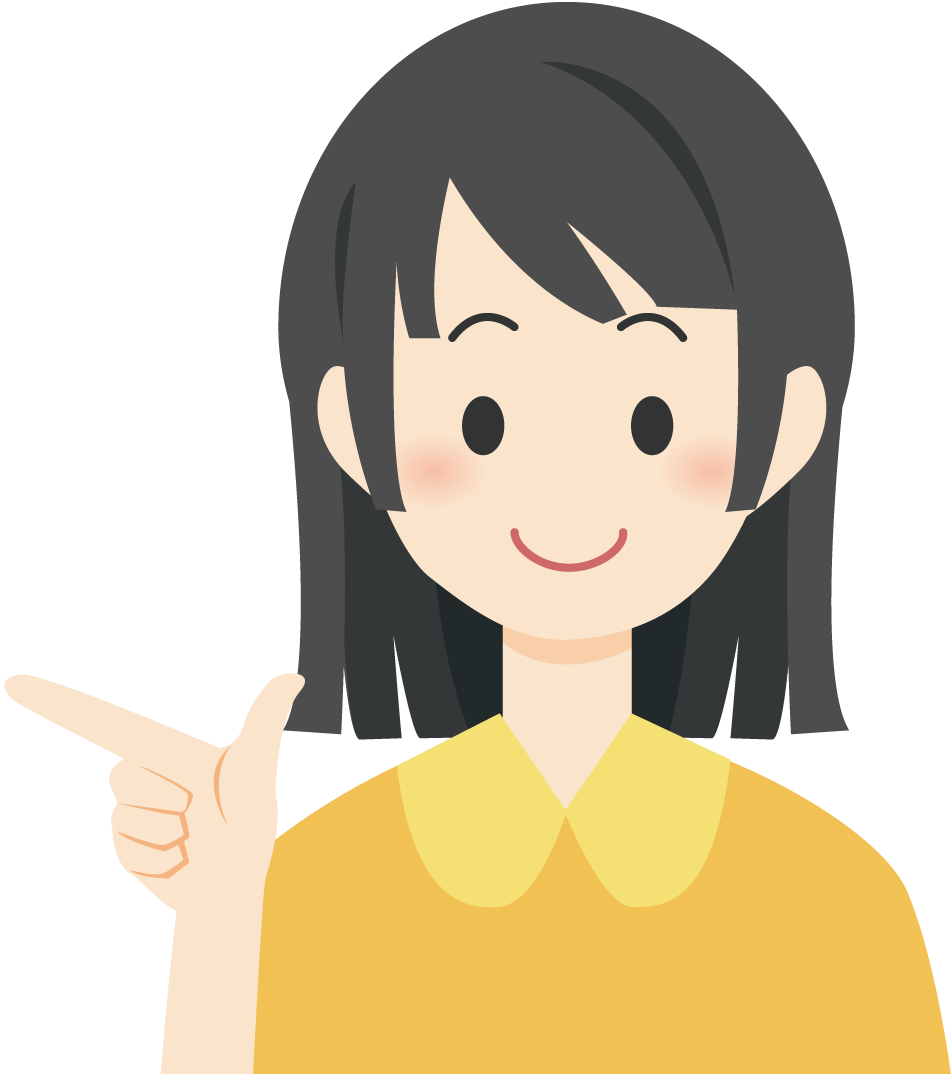 女の子 指差し 人 無料イラストに写真・文字を入れる