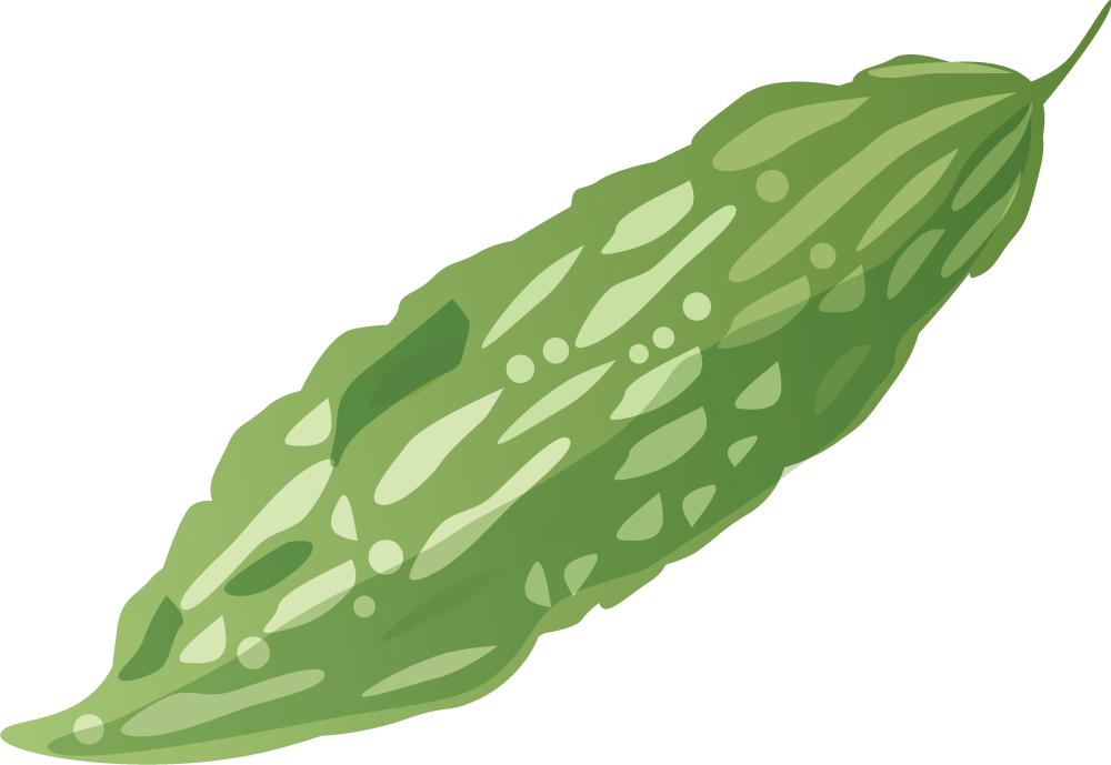 ゴーヤ 野菜イラストに写真・文字を入れる