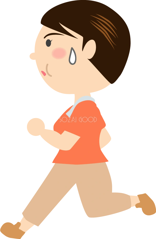 ダイエット中のお母さん 無料イラスト