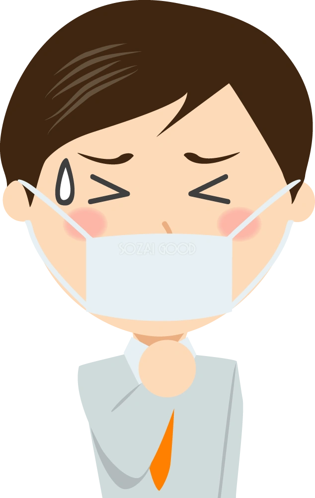 マスク サラリーマン 無料イラスト