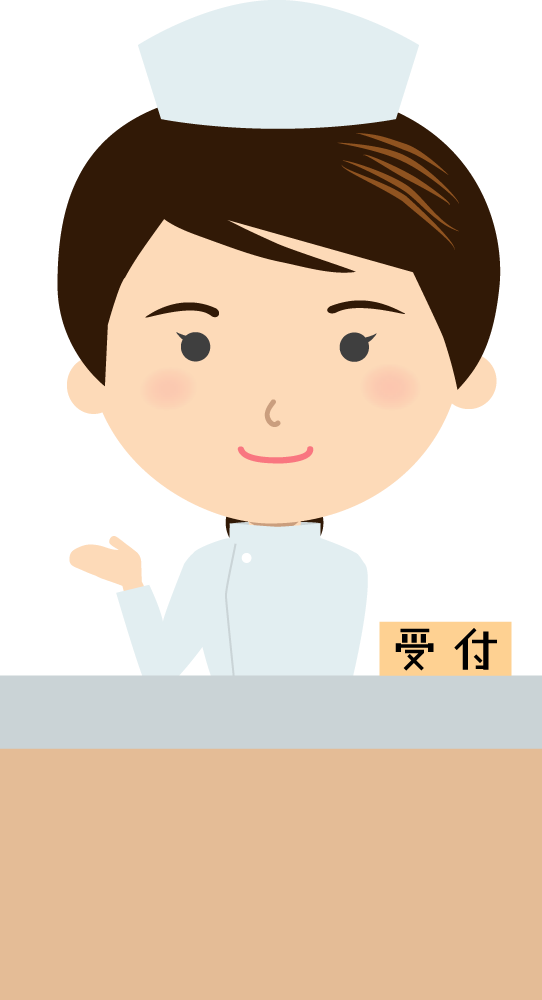 ご案内 看護婦・看護師 無料イラストに写真・文字を入れる