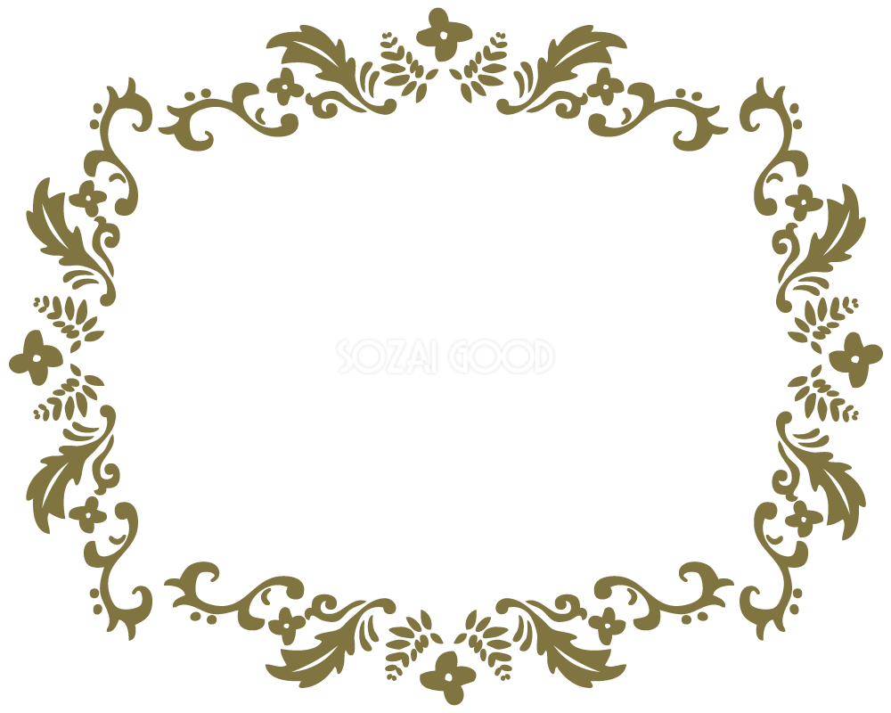 フレーム素材 枠 飾り(長方形) 158