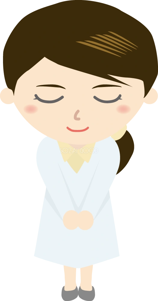 研究者 お辞儀イラスト
