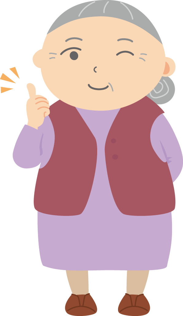 おばあちゃん GOOD編 無料イラストに写真・文字を入れる