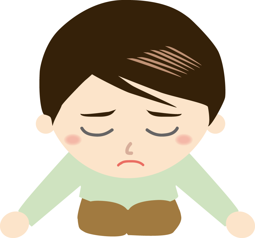 お父さん 土下座イラストに写真・文字を入れる