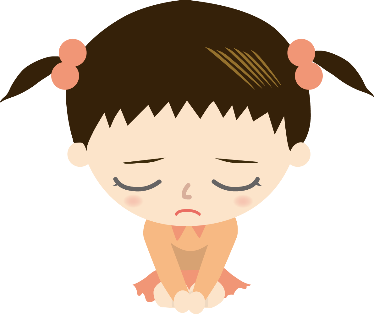 女の子（幼稚園児） 土下座イラストに写真・文字を入れる