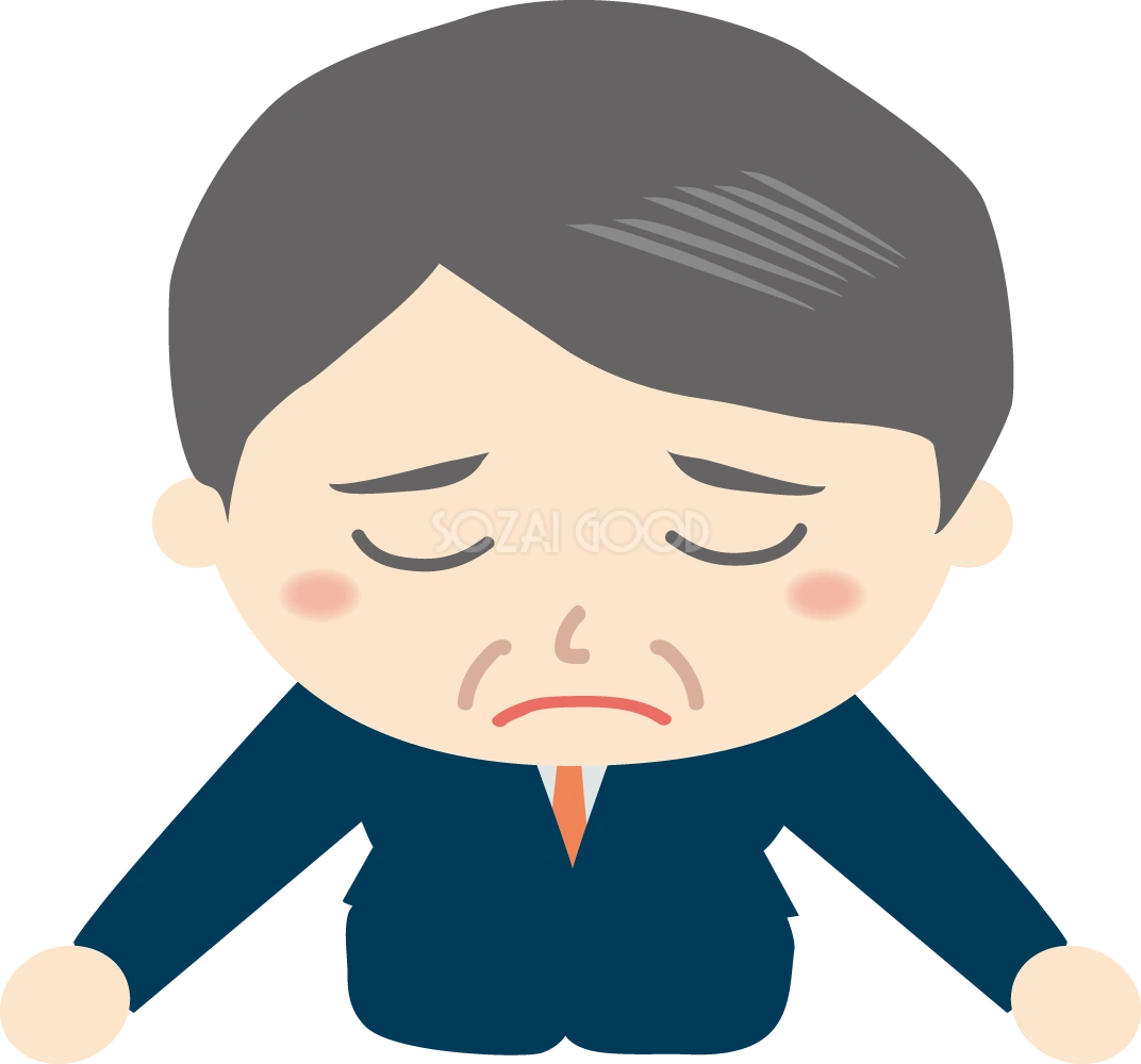 スーツ姿（男性） 土下座イラスト