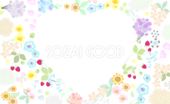 花柄の背景イラスト無料フリー  素材Good