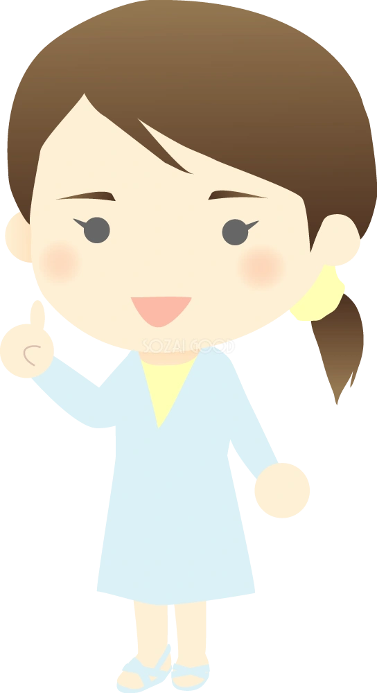 薬剤師が人差し指を立てポイント 医療 無料イラスト