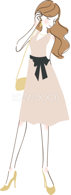 ゴージャス ファッション 女性無料イラスト 素材good