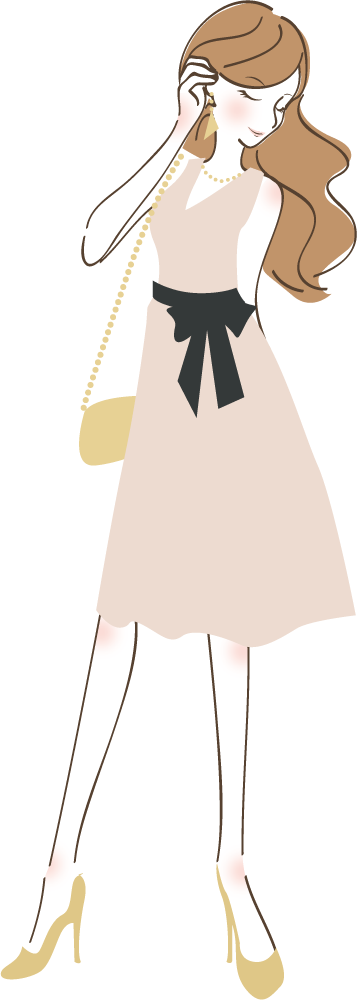 ゴージャス ファッション 女性無料イラストに写真・文字を入れる