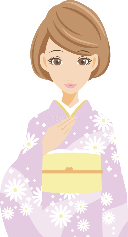 女性誌 表紙風ポーズ 無料イラスト02