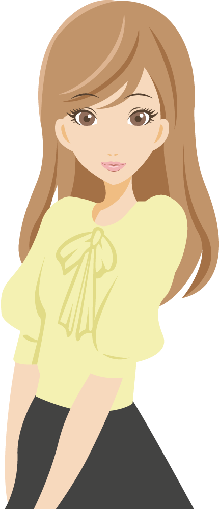 女性誌 表紙風ポーズ 無料イラスト04に写真・文字を入れる