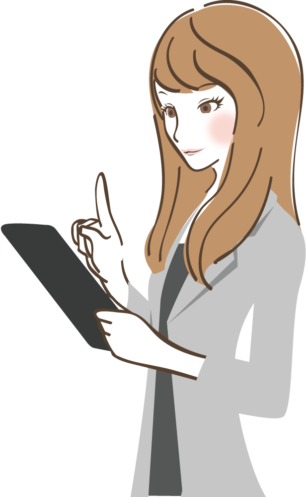 できる女 キャリアウーマン 無料イラスト02に写真・文字を入れる