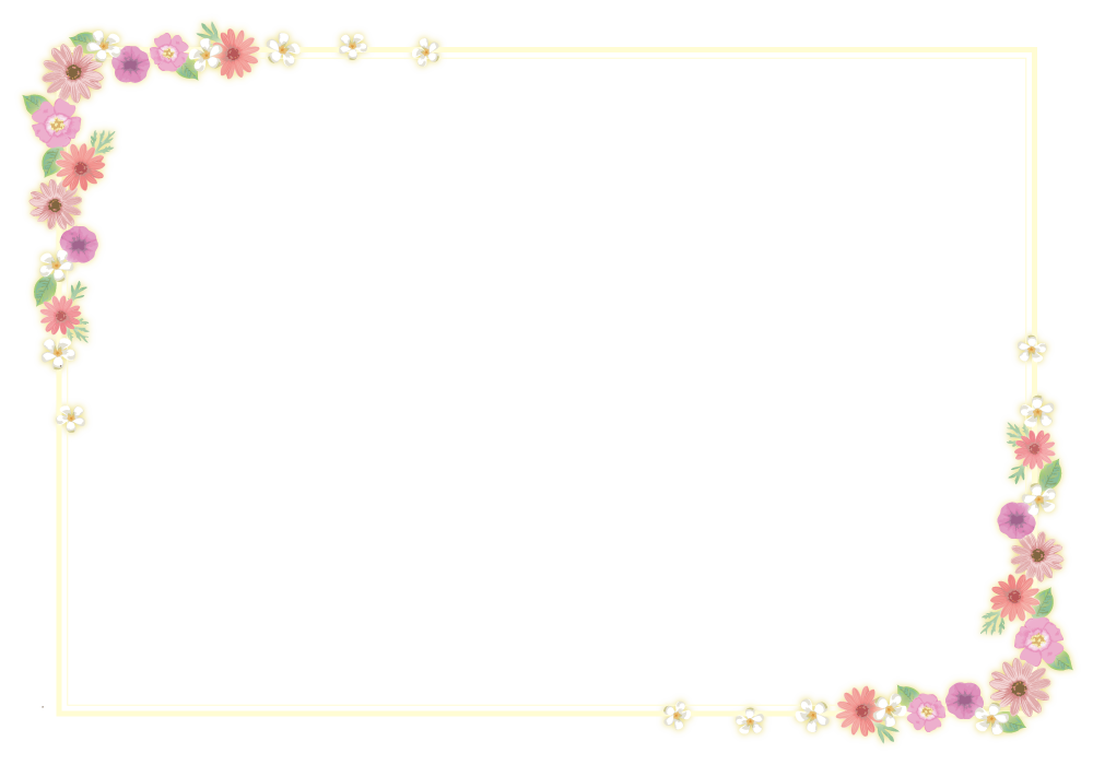 パステル小花 フレーム素材 枠-囲み 241に写真・文字を入れる
