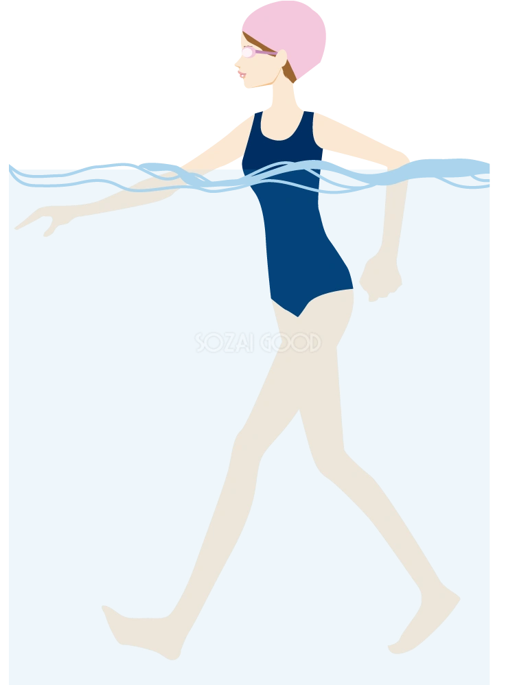 水泳ダイエット女性