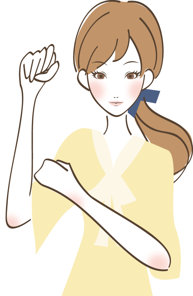 女性ポーズ（お任せ） 女性無料イラストに写真・文字を入れる