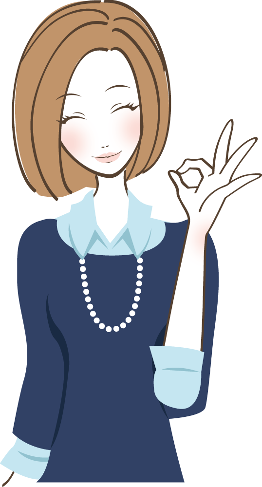女性ポーズ（OK） 女性無料イラストに写真・文字を入れる