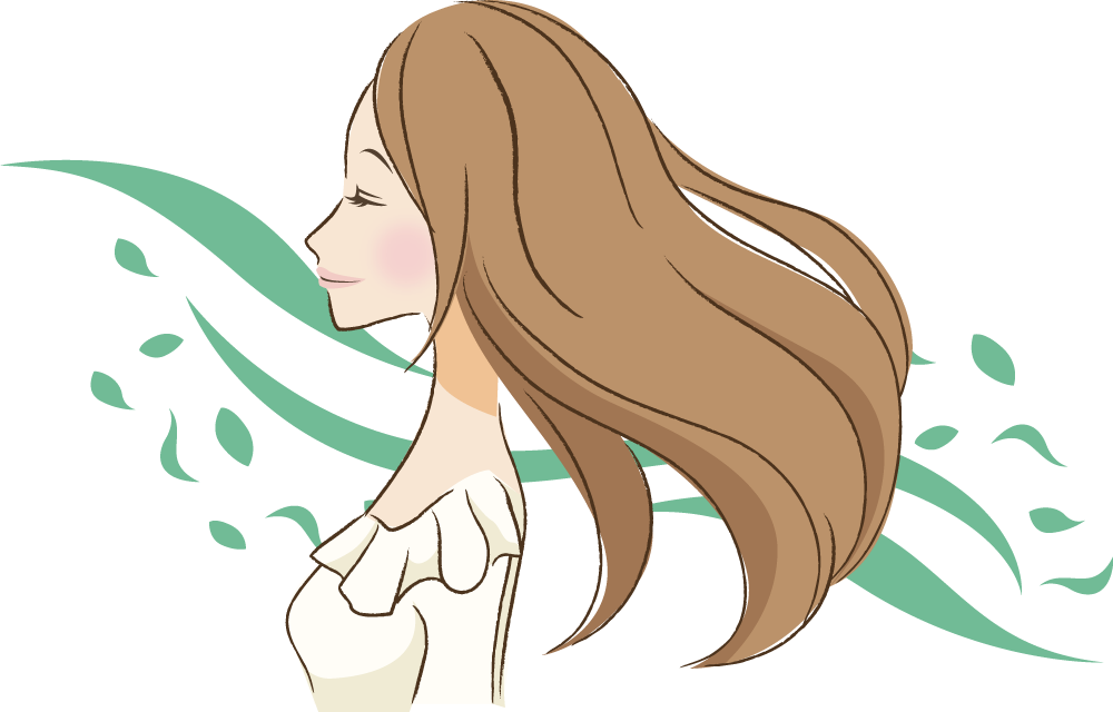 清々しい女性 無料イラストに写真・文字を入れる