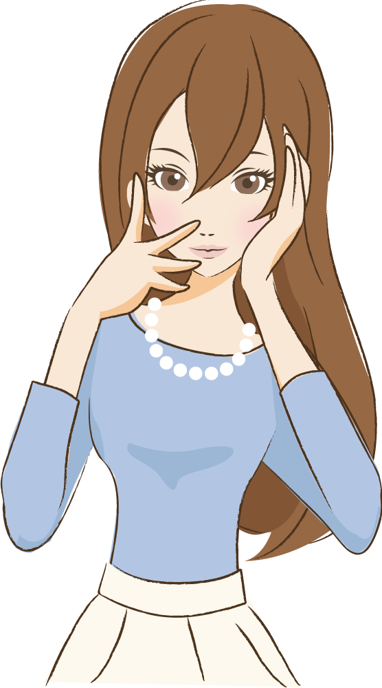 目力をアピールする女性モデル 無料イラストに写真・文字を入れる