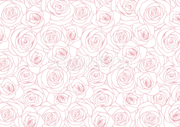 線画で描かれたバラの背景イラスト 270
