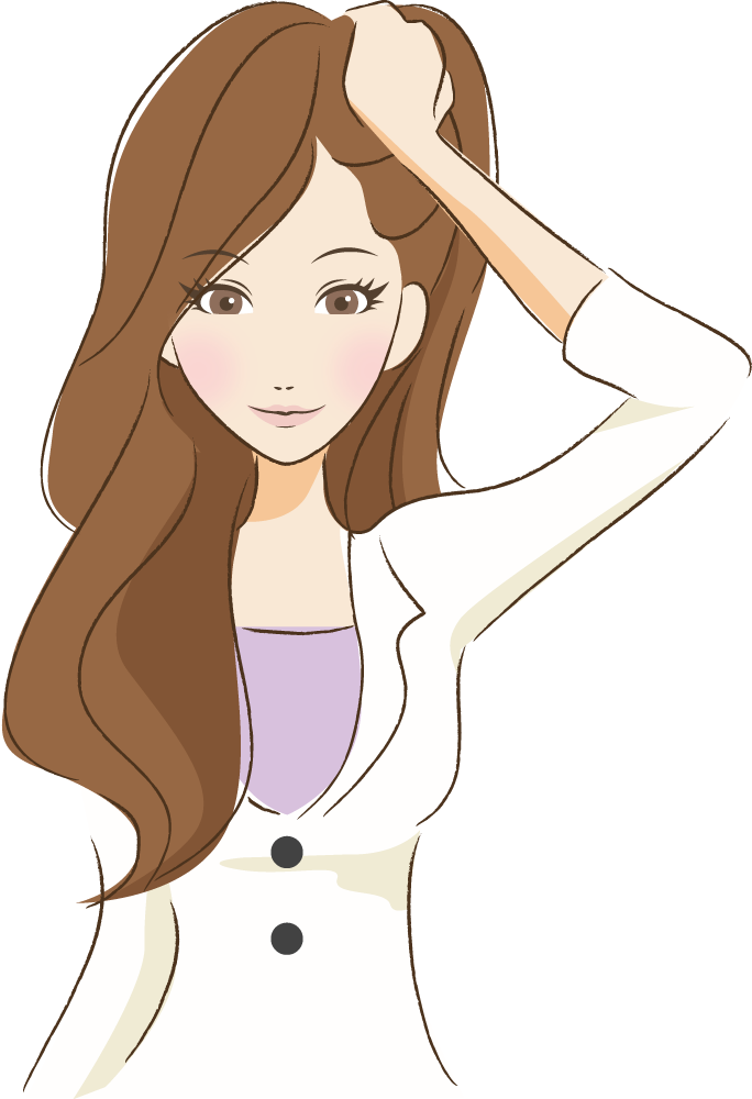 カメラ目線の女性モデル 無料イラスト32945に写真・文字を入れる