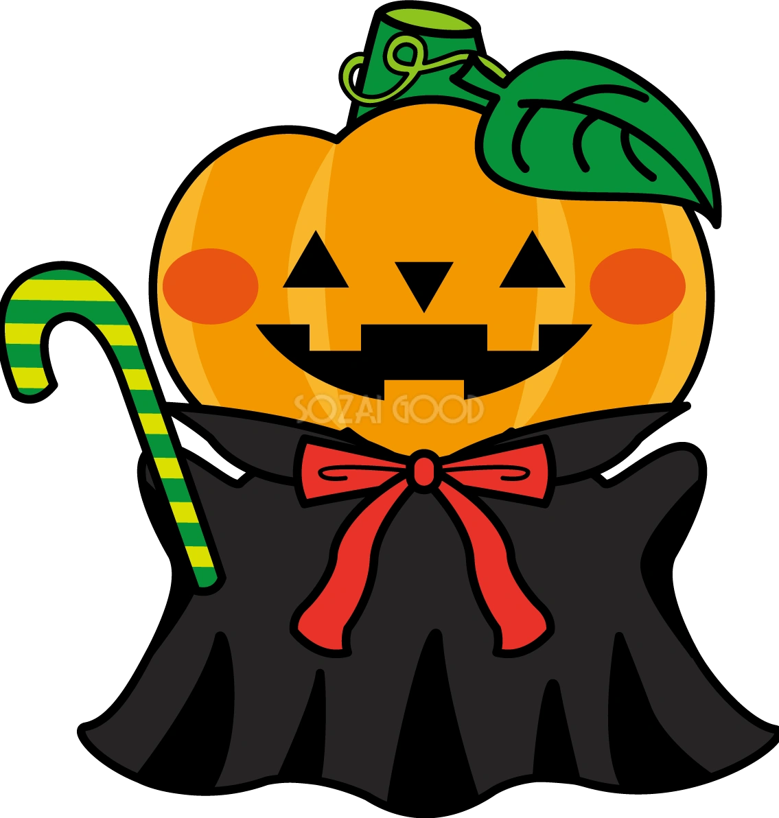 かわいいハロウィンかぼちゃ 秋の無料イラスト32989