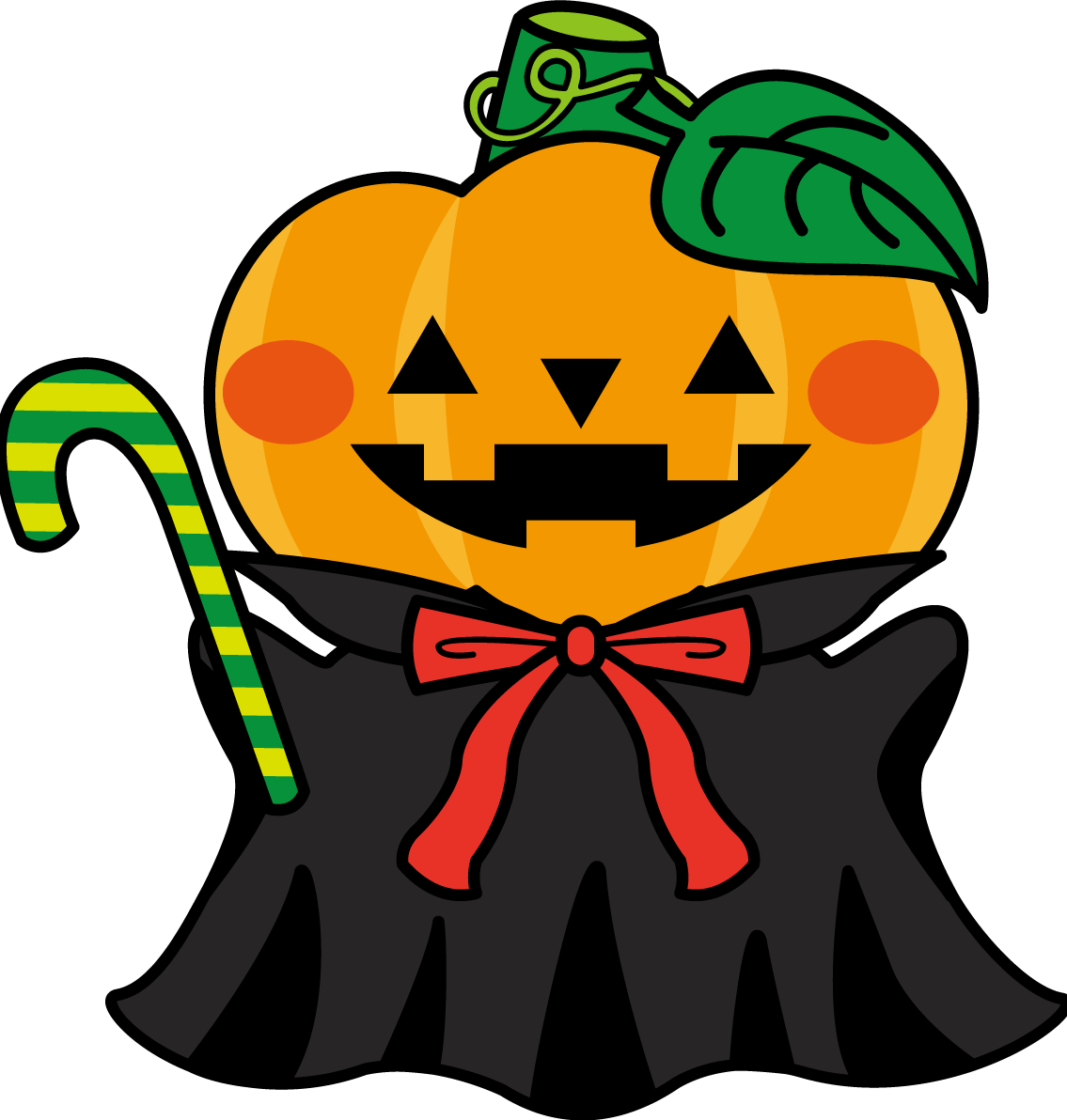 かわいいハロウィンかぼちゃ 秋の無料イラスト32989に写真・文字を入れる