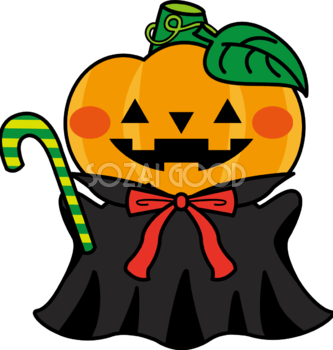 かわいいハロウィンかぼちゃ 秋の無料イラスト32989