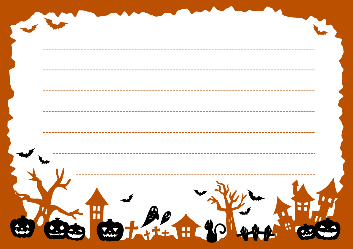 ハロウィンフレーム 無料イラスト 278 33167に写真・文字を入れる