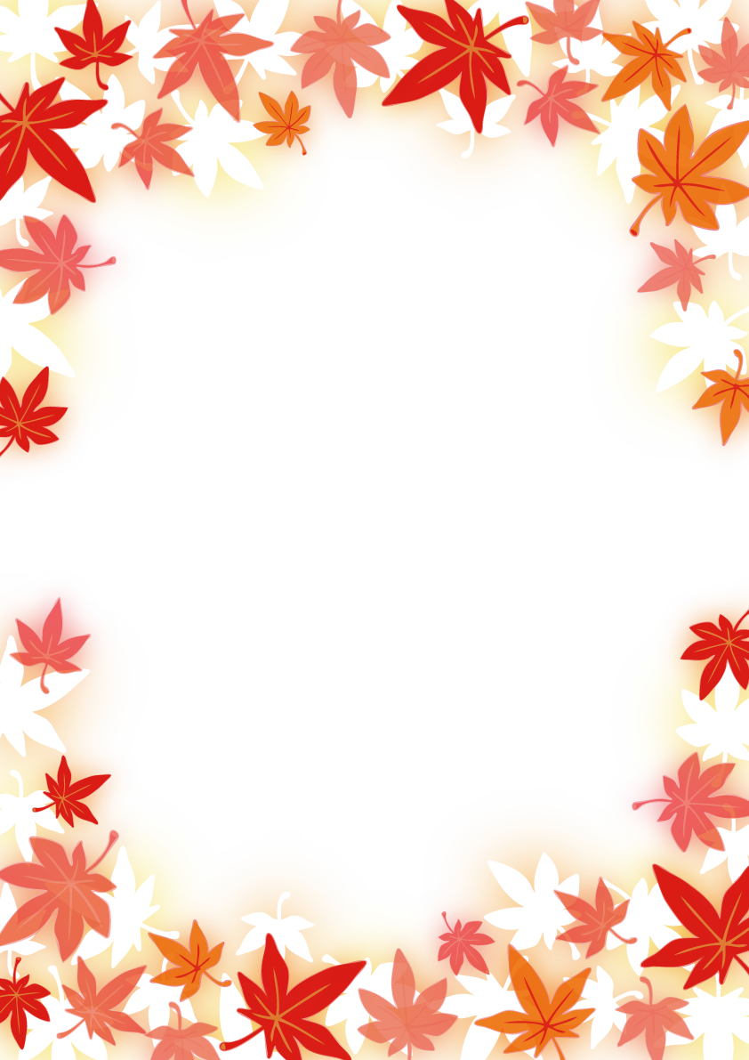 縦型の紅葉(もみじ)フレーム 枠無料イラスト33207に写真・文字を入れる