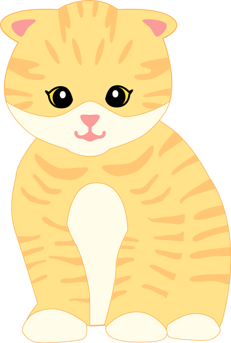 お洒落な猫イラスト「スコティッシュフォールド」 無料 フリー34546に写真・文字を入れる