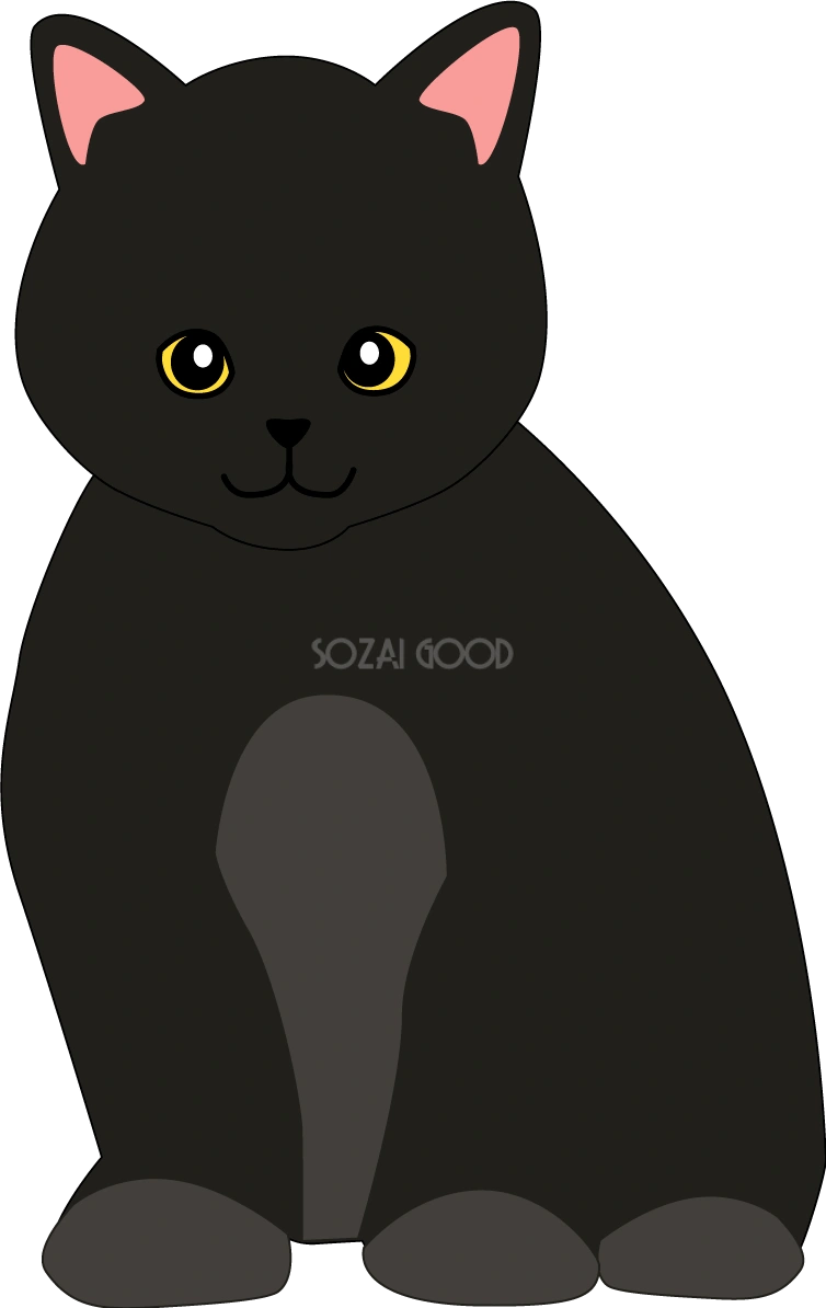 お洒落な猫イラスト「ブリティッシュショートヘア」 無料 フリー34550