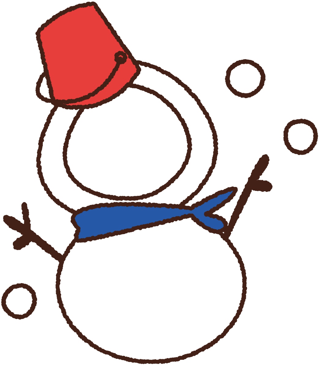 無料イラスト冬 かわいい雪だるまの顔の部分がくり抜かれてる35332に写真・文字を入れる