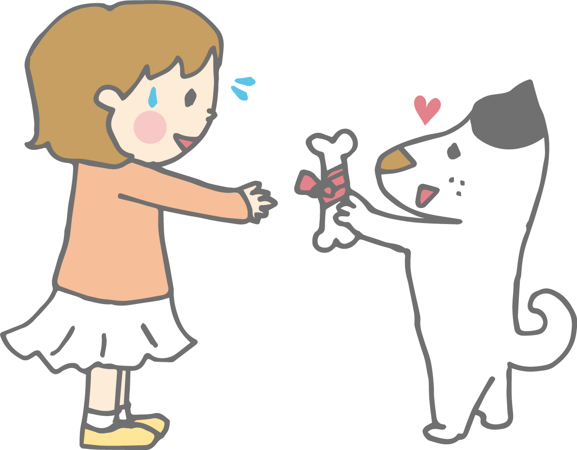 無料イラスト冬 プレゼントする犬36124に写真・文字を入れる